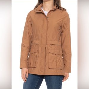 Peter Millar Joan Hooded Utility Jacket Size XS Color Camel